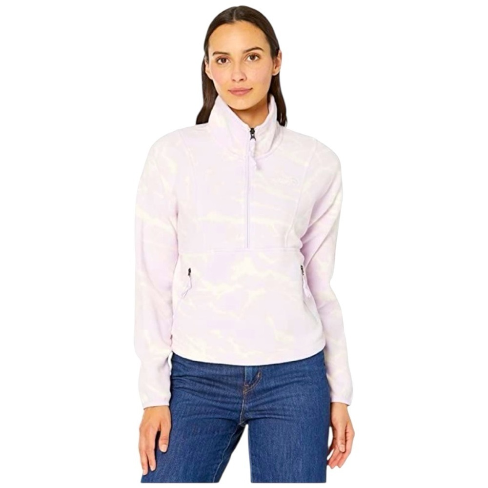 The North Face NEW Light Lavender White Tie Dye Fleece Jacket, Women’s Sz XL